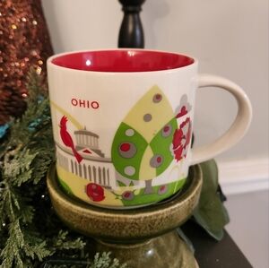 Starbucks "You Are Here" Ohio Mug - Collectible,‎ Like New, Buckeye Red